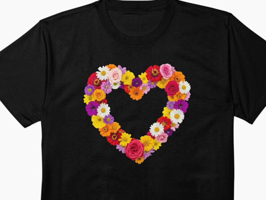 Summer Flowers Heart