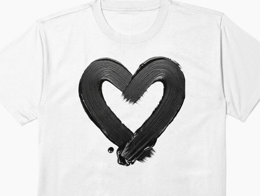 Black Paint Heart