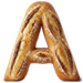 Letter A in Bread type design