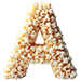 Popcorn type letter A