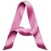 Letter A in Ribbon type design