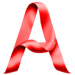 Letter A in Ribbon type design