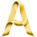 Letter A in Ribbon type design