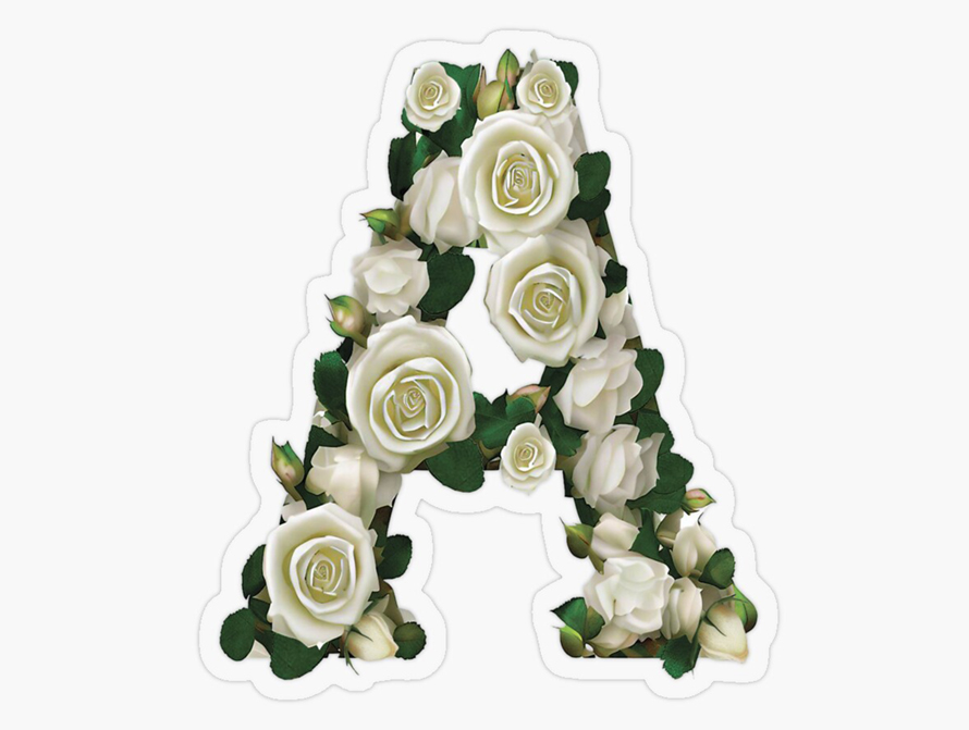 Roses letter stickers