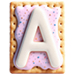 Letter A in Pastry type design