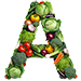 Veg type letter A