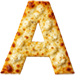 White Pizza type letter A