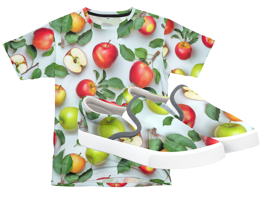 Apple Pattern Shirt and Shoes