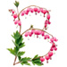 Letter B in Bleeding Hearts type design