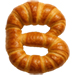 Letter B in Croissant type design