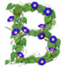 Letter B in Morning Glory type design