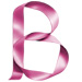 Letter B in Ribbon type design
