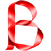 Letter B in Ribbon type design