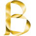 Letter B in Ribbon type design