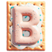 Letter B in Pastry type design