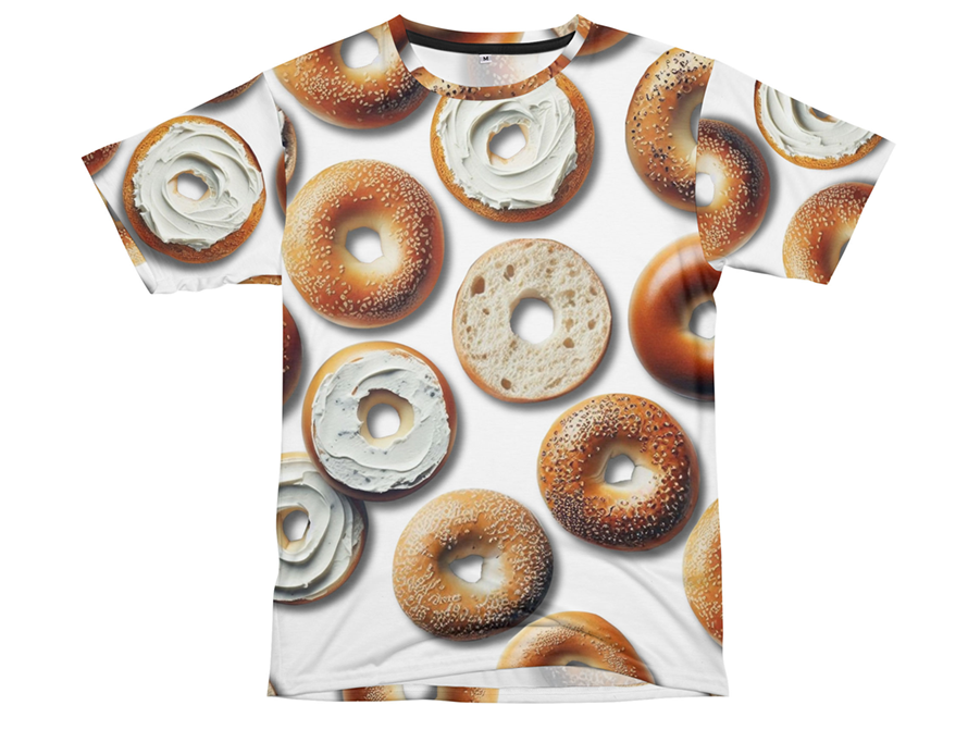 Allover print bread t-shirt