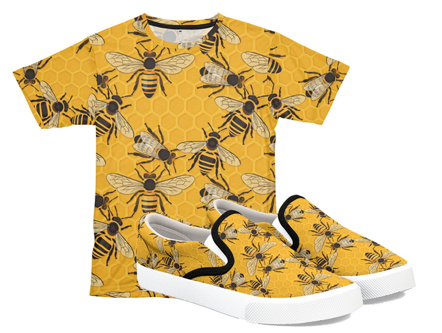 Bee Pattern Tee and Shoes