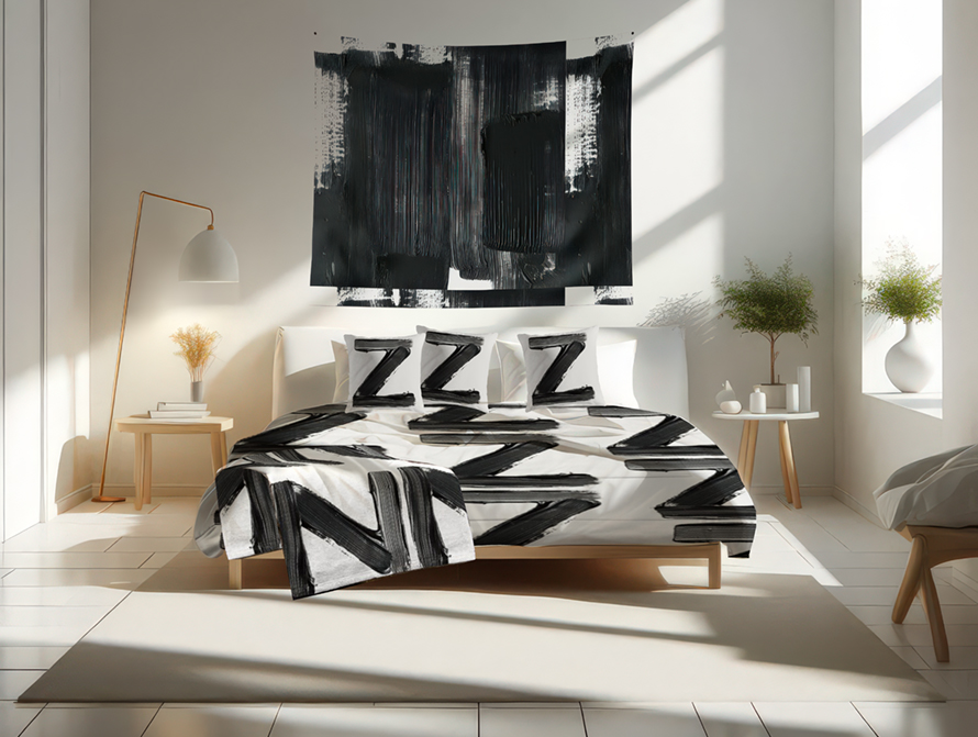 Black Paint bedding