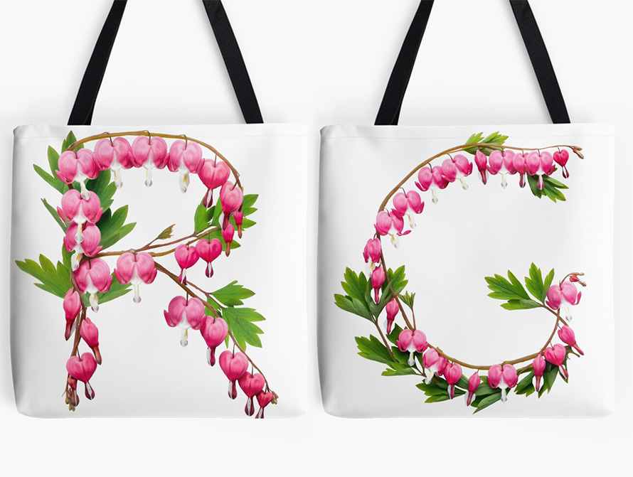 Bleeding Hearts Totes