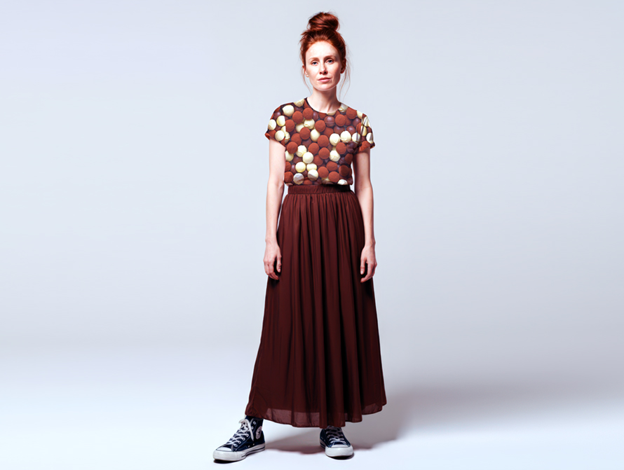 Bonbon overall print t-shirt