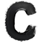 Black Paint type letter C