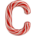 Candy Cane letter C