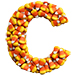 Candy Corn letter C