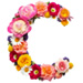 Letter C in Summer Flowers type design