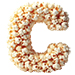 Popcorn type letter C