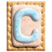 Letter C in Pastry type design