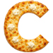 White Pizza type letter C