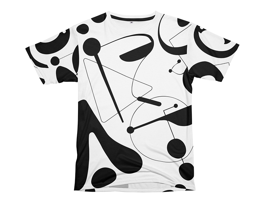 Calligraphy allover print tee