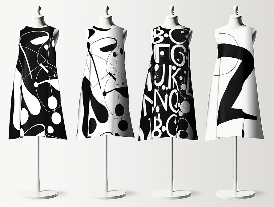 Calligraphy dresses