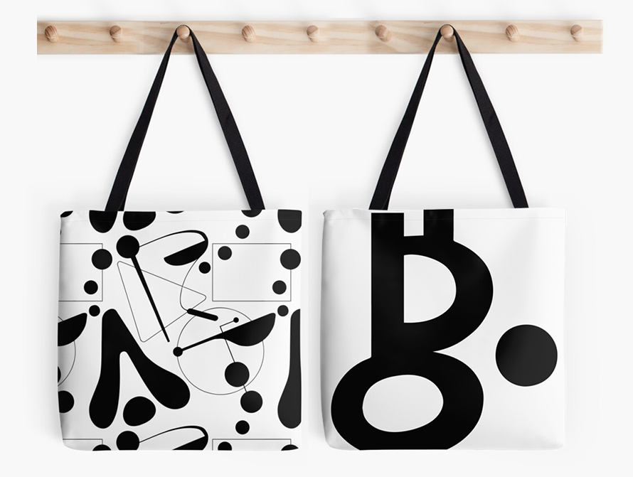 Calligraphy Tote Bags