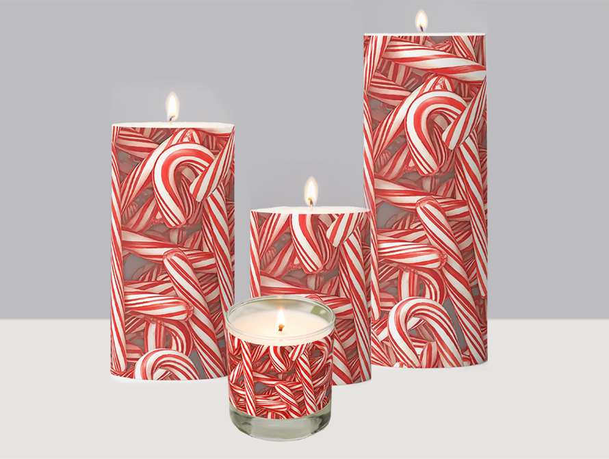 Candy Cane Candles