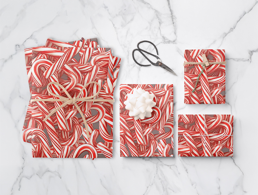 Candy Cane Gift Wrap