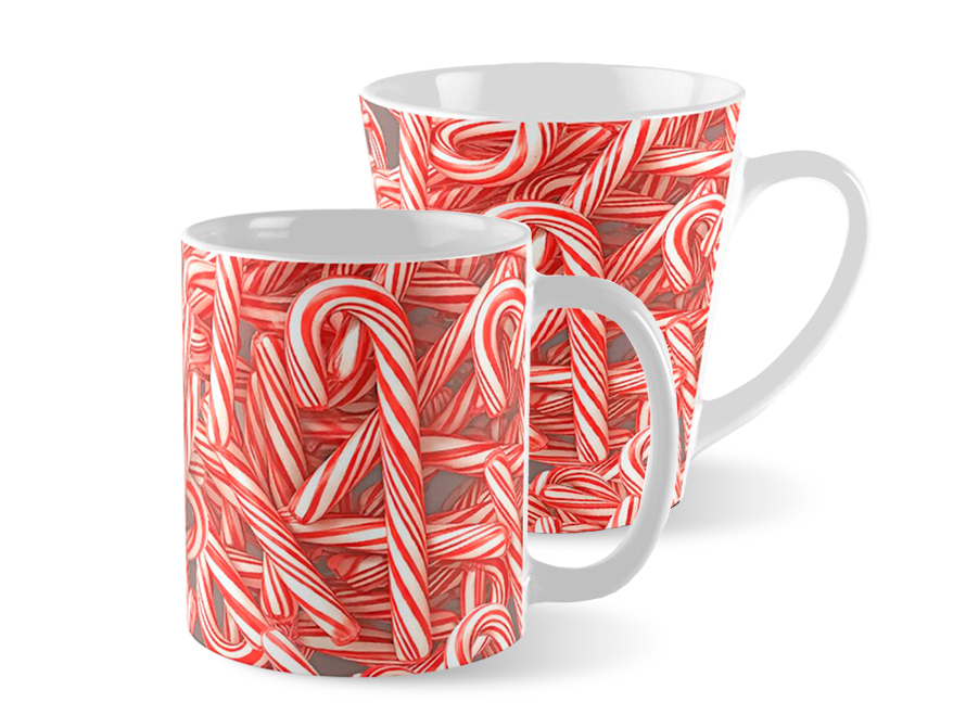 Christmas Candy Cane Mugs