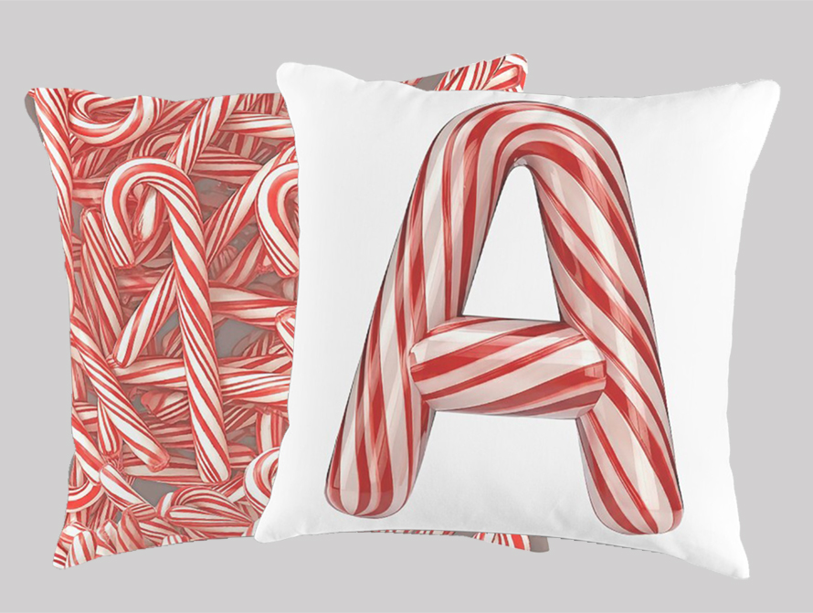 Christmas Candy Cane Pillows