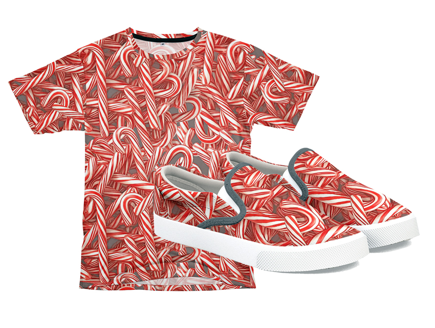 Candy Cane Shirt and Shoes