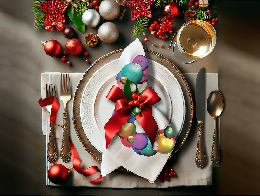 Christmas letter C Dinner Napkins