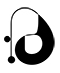 Calligraphy letter D
