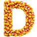 Candy Corn letter D
