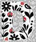 Ladybug type letter D