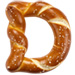 Pretzel type letter D