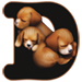 Puppies type letter D