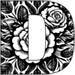 Roses type letter D