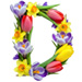 Letter D in Spring Flowers type design