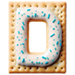 Letter D in Pastry type design
