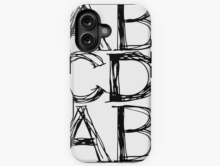 Doodle Letter cell phone case