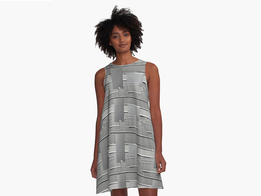 Duct Tape Pattern A-line dress